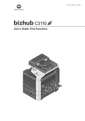 1 install the printer driver for this machine. Konica Minolta Bizhub C3110 Manual