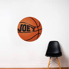 Girls Boys Room Custom Basketball Wallpapers Basketball Bedroom Stickers Large Basketball Decals Sports Wallpapers Basketball Wall Decals Basketball Wall Basketball Wallpaper