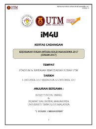 Ismail (ktdi) merupakan antara kolej yang terawal dibina di kampus upm serdang. Contoh Kertas Kerja Sukam Utm