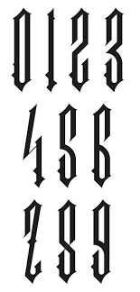 The german alphabet contains notable differences when compared to english. Blackletter Numbers Szukaj W Google Number Tattoo Fonts Tattoo Lettering Fonts Chicano Lettering