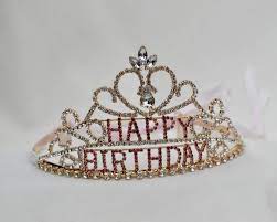 5 out of 5 stars. Happy Birthday Girls Gold Rhinestone Tiara Gold And Pink Happy Birthday Tiara Birthday Tiara Girls Tiara B Birthday Tiara Party Tiara Rhinestone Tiara