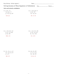 Kuta, software, infinite, algebra, 1, answers created date: Systems 20of 20 Three 20equations 20substitution
