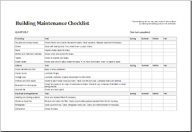 While keeping tabs on company systems and equipment can reduce workplace accidents, it is also an effective way to manage costs. 7 Facility Maintenance Checklist Templates Excel Templates