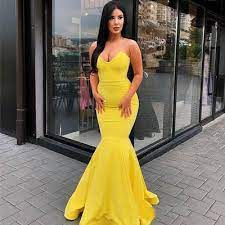 Vestidos Amarillos De Fiesta Cortos Y Largos Que Debes Probar Prom Dresses Yellow Jersey Prom Dress Mermaid Style Prom Dresses
