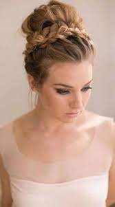 46 Elegant And Classy Wedding Hairstyle You Must Try 99outfit Com Updos For Medium Length Hair Braids For Medium Length Hair Medium Length Hair Up