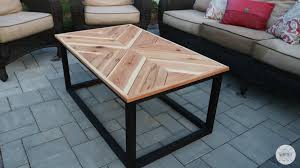Side and end table plans. Diy Outdoor Chevron Coffee Table Diy Huntress