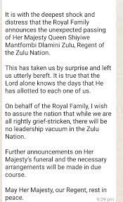 As the great wife to king goodwill zwelithini, she serves as the reigning queen consort of the zulu kingdom. F48dcizrbx5csm
