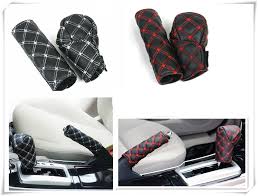 Car Interior Hand Brake Shift Knob Cover Gear Box 2 Pieces Set For Nissan Altima 370z Xmotion X Trail Qashqai