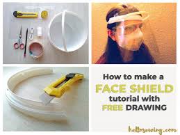 How To Make Plastic Face Shield With Household Materials In 2020 Face Shield Masks Face Mask Tutorial Face Shield