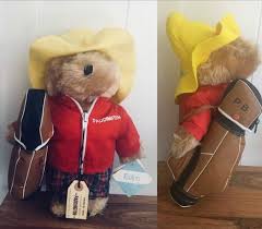 1980s Paddington Bear Golfer With Golf Bag Vintage Eden Etsy Paddington Bear Paddington Bags