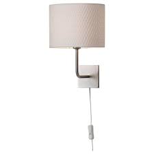 Halkip Wall Lamp With Swing Arm Led Bulb Gray Ikea In 2021 Wall Lamp Plug In Wall Lights Wall Lamps Bedroom