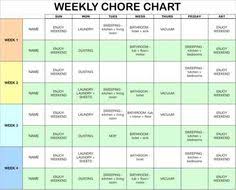 Chore Chart Template For Teenagers Lamasa Jasonkellyphoto Co