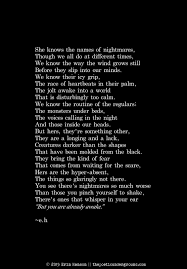 She Knows The Names Of Nightmares A Poem By Erin Hanson Eh Poems Quotes Deep Scary Poems