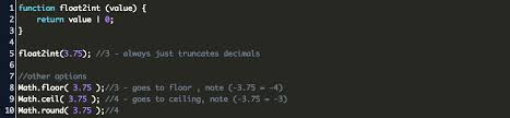 Javascript Convert Float To Int Code Example