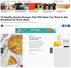 8 easy breakfasts under 300 calories. Dr Oz The Good Life Feature Healthy Quiche The Chic Life