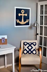 Diy Nautical Art Anchor A Prudent Life Nautical Diy Nautical Bedroom Furniture Log Home Interiors