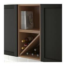 vadholma wine shelf brown stained ash 15x143 8x15 38x37x38 cm ikea in 2021 wine shelves shelves wet bar designs