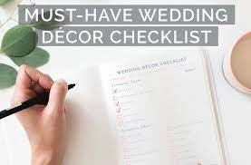 Must Have Wedding Decor Checklist Pdf Pink Book Weddings Wedding Planning Tips Wedding Guest Book Wedding Decorations