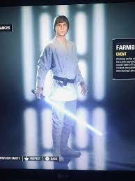 Oct 11, 2019 · farmboy is a formerly event, now legendary appearance for luke skywalker in dice 's star wars battlefront ii. First Ever Event Skin Gained Farm Boy Luke Time R Starwarsbattlefront