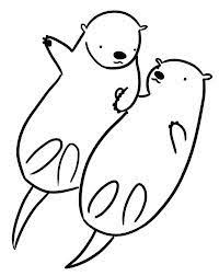 Otter Holding Hands Drawing Google Search Otter Illustration Otter Tattoo Otter Drawing