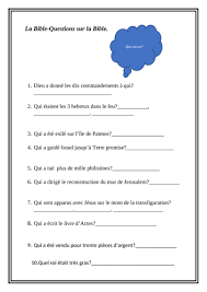 Instantly play online for free, no downloading needed! Bible Trivia Questions In French Teaching Resources
