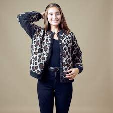 Untucked, it gives you just the right coverage with a shapely curved hemline that looks great over jeans or pants. This Pattern Is Free Wow Knit A Leopard Print Cardigan That Rocks Hat Scarf And Mittens Available Too Knithacker