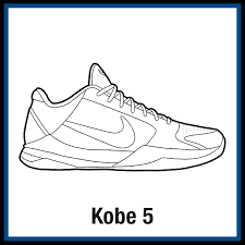Relive some of the greatest basketball moments of all time with these kobe bryant coloring pages! Nike Kobe 5 Sneaker Coloring Pages Created By Kicksart