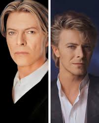 I just saw this photograph of this singer called David Bowie. I don't know  what his music is like, but I am sure it is not boring.***