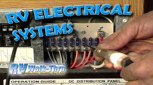 I would look in the rear compartment where the inverter and battery breaker box is located, look for a fuse block that only has 4 fuses in it near that breaker box mounted to the back or side wall in that compartment. Rv Walk Thru Electrical Learn About The Electrical System On Your Rv Youtube