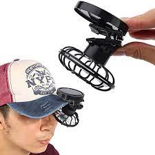 Amazon Com Summer Portable Mini Solar Powered Clip Fan Must Have Hat Cap Fine Good For Mountain Climbing Camps And Wilderness Survival Kitchen Dining
