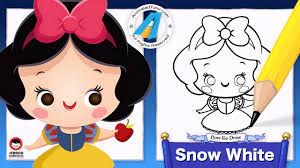 Draw in her headband then you're done. Draw Cute Snow White Chibi Kawaii Cute And Easy Disney How To Draw Youtube
