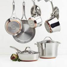 Form And Function Come Together Beautifully With This Anolon Nouvelle Copper Stainless Steel Cook Cookware Set Induction Cookware Cookware Set Stainless Steel