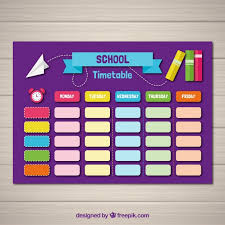 creative ideas for school time table chart