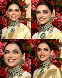 Deepika Padukone Bangalore Reception Indian Jewelry Sets Indian Bridal Makeup Celebrity Jewelry