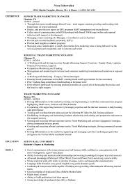 A cv conveys your personal details, skills and experience in the most positive way. Trade Marketing Manager Resume Samples Velvet Jobs