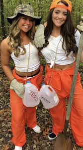 Prisoner jumpsuit | orange prison inmate halloween costume unisex jail criminal. Orange Prisoner Halloween Costume Diy Halloween Costumes For Women Popular Halloween Costumes Halloween Outfits