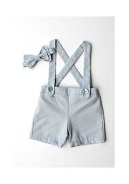 Visible soft and secure material: Ring Bearer Outfit Light Blue Baby Suspender Shorts Shorts Etsy In 2021 Baby Wedding Outfit Baby Boy Suit Baby Suspenders