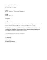 Penjualan jasa yang diberikan oleh perusahaan adalah hal yang wajar. Contoh Surat Permintaan Barang Docx Contoh Surat Permintaan Barang Yogyakarta 19 April 2011 Nomor U2026 Perihal Permintaan Penawaran Dan Daftar Harga Course Hero
