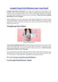 Waktu subur perempuan setelah haid. Doc Langkah Yang Perlu Dilakukan Agar Cepat Hamil Ini Tipsnya Bharata Herbal Academia Edu