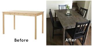 Before And After Ikea Dining Table Hack Kitchen Table Makeover Ikea Dining Table
