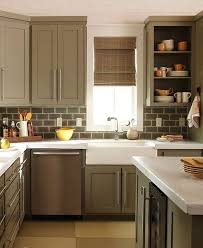 Moss Green Cabinets Kitchen Remodel Small Brown Kitchen Cabinets Home Kitchens