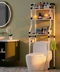 🧺🚽 ¡Organiza tu baño sin ocupar más espacio! Estante multifuncional sobre  inodoro con 3 niveles para guardar todo: toallas, papel higiénico y  accesorios. ✓ Diseño moderno ✓ Soportes y ganchos extra ✓