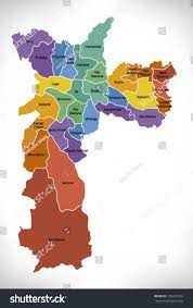 Sao Paulo City Map Editable Map Neighborhoods Sao Paulo City Stock Vector (Royalty Free)  199241450 | Shutterstock