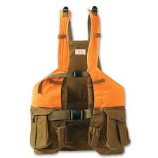 Filson Pro Guide Strap Vest Ii Tan Blaze Orange 10376