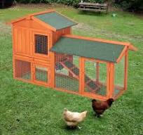 61 Inch Wooden Chicken Coop, 2 Layer Hutch with Tight Iron Wire Mesh and  Removable Tray, Poultry Cage with Cozy Cubby and Green Roof Suitable for ...