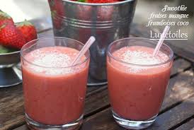 Smoothie Fraises Mangue Framboises Coco Amour De Cuisine Recette Smoothie Fraise Smoothie Recette Recettes De Boissons