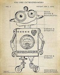 Robot Blueprint 8x10 Robot Patent Printable Robot Nursery Printable Toy Robot Blueprints Robot Decor For Boys Room Robin Davis Studio Retro Robot Vintage Robots Robot Print