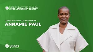 She takes over from elizabeth may, who stepped down last year, after 14 years as leader. Annamie Paul Toronto Centre Candidate Green Party Leader
