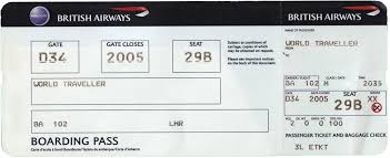 Inspiring British Airways Boarding Pass Ticket Template Format Thogati Sampleresume Templateairlineticke Ticket Template Boarding Pass Template Plane Tickets