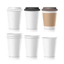 Set Coffee Paper Cups Vector Empty Clean Paper Collection 3d Coffee Cup Mockup Isolated Illustration Paper Coffee Cup Paper Cup Coffee Cup Icon